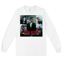 White Mission Impossible Long Sleeve Tee - linhVisuals