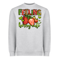 Heather Grey feeling berry cute strawberry Heavyweight Sweatshirt - Jasminsmagicworld