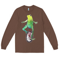 Chestnut dat boi watercolor unicycle frog Long Sleeve Tee - linhVisuals