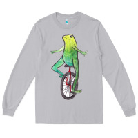 Moon Dust dat boi watercolor unicycle frog Long Sleeve Tee - linhVisuals