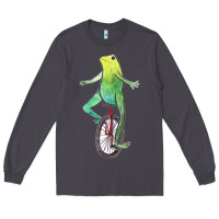 Smoke dat boi watercolor unicycle frog Long Sleeve Tee - linhVisuals