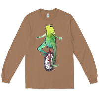 Toasted Coconut dat boi watercolor unicycle frog Long Sleeve Tee - linhVisuals