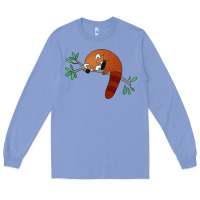 Colony Blue red panda sleeping Long Sleeve Tee - linhVisuals