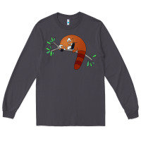 Smoke red panda sleeping Long Sleeve Tee - linhVisuals