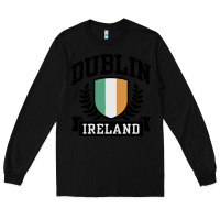 Black dublin ireland Long Sleeve Tee - linhVisuals