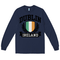Navy dublin ireland Long Sleeve Tee - linhVisuals