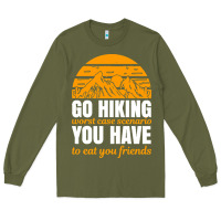 Army Green hiking t  shirt go hiking Long Sleeve Tee - linhVisuals