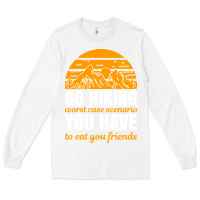 White hiking t  shirt go hiking Long Sleeve Tee - linhVisuals