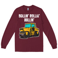 Burgundy asphalt paver gift premium t shirt Long Sleeve Tee - linhVisuals