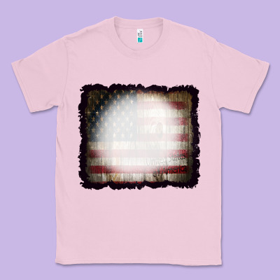 America Wood Flag With Bbeach Effect Classic Tee Designed By Cowcowdesign