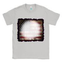 Moon Dust America Wood Flag with bBeach Effect Classic Tee - CowCowDesign