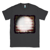 Smoke America Wood Flag with bBeach Effect Classic Tee - CowCowDesign