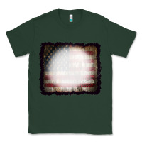 Sports Green America Wood Flag with bBeach Effect Classic Tee - CowCowDesign