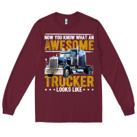Awesome Trucker Big Rig Semi Trailer Truck Driver Gift Men Tank Top Long Sleeve Tee | Teevron