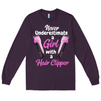 Plum barber shirts for women   funny hairdresser barber t shirt Long Sleeve Tee - linhVisuals