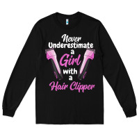 Black barber shirts for women   funny hairdresser barber t shirt Long Sleeve Tee - linhVisuals