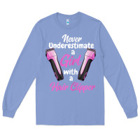 Colony Blue barber shirts for women   funny hairdresser barber t shirt Long Sleeve Tee - linhVisuals