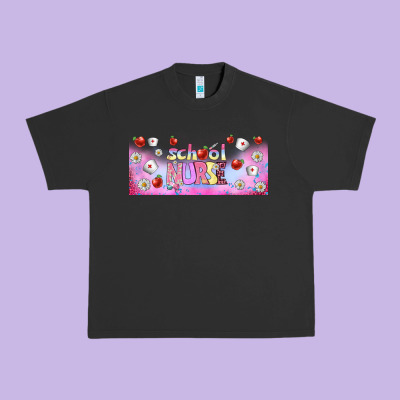 School Nurse Libbey Glass Urban Heavy Tee Designed By Bundleandbundleshop