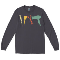 Smoke barber vintage hairdresser hairstylist cosmetologist t shirt Long Sleeve Tee - linhVisuals