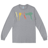Heather Grey barber vintage hairdresser hairstylist cosmetologist t shirt Long Sleeve Tee - linhVisuals