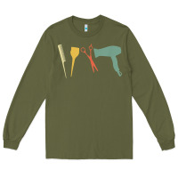 Barber Vintage Hairdresser Hairstylist Cosmetologist T Shirt Long Sleeve Tee | Teevron