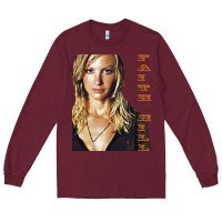 Burgundy faith hill Long Sleeve Tee - linhVisuals