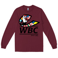 Burgundy #world boxing council Long Sleeve Tee - linhVisuals
