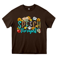 Chocolate Brown speech therapist Heavy Core Tee - OliviaCreatesArt