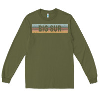 Army Green big sur california ca usa retro sweatshirt Long Sleeve Tee - linhVisuals