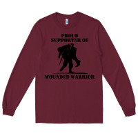 Burgundy wounded war Long Sleeve Tee - linhVisuals
