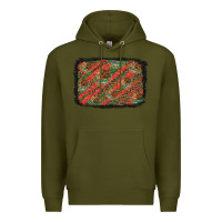 Army Green mexico pattern background Premium Hoodie - Artiststas