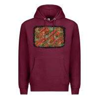 Burgundy mexico pattern background Premium Hoodie - Artiststas