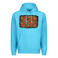 Ocean Blue mexico pattern background Premium Hoodie - Artiststas