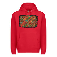Red mexico pattern background Premium Hoodie - Artiststas