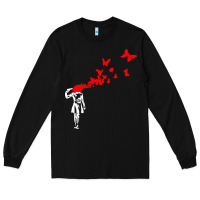 Black banksy Long Sleeve Tee - linhVisuals