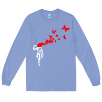Colony Blue banksy Long Sleeve Tee - linhVisuals