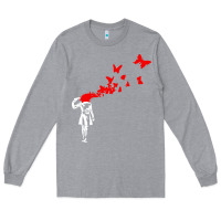 Heather Grey banksy Long Sleeve Tee - linhVisuals