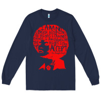 Navy angela davis political activist Long Sleeve Tee - linhVisuals