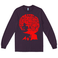 Plum angela davis political activist Long Sleeve Tee - linhVisuals