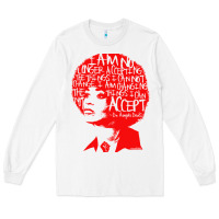 White angela davis political activist Long Sleeve Tee - linhVisuals
