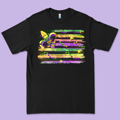 Mardi Gras Flag Premium Tee Designed By Fadigitalartstudio