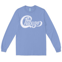 Colony Blue chicago retro styled faded design Long Sleeve Tee - linhVisuals