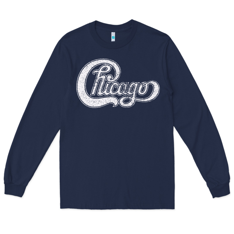 Chicago Retro Styled Faded Design Long Sleeve Tee by linhVisuals | Teevron
