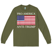 Army Green pro america anti trump shirt   american usa flag resist t shirt Long Sleeve Tee - linhVisuals