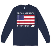Navy pro america anti trump shirt   american usa flag resist t shirt Long Sleeve Tee - linhVisuals