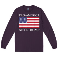 Plum pro america anti trump shirt   american usa flag resist t shirt Long Sleeve Tee - linhVisuals