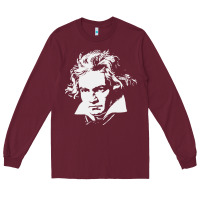 Burgundy beethoven Long Sleeve Tee - linhVisuals