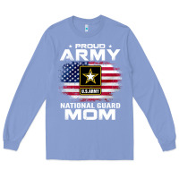 Colony Blue proud army national guard mom with american flag gift pullover hoodie Long Sleeve Tee - linhVisuals