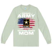 Matcha proud army national guard mom with american flag gift pullover hoodie Long Sleeve Tee - linhVisuals