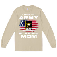 Mushroom proud army national guard mom with american flag gift pullover hoodie Long Sleeve Tee - linhVisuals